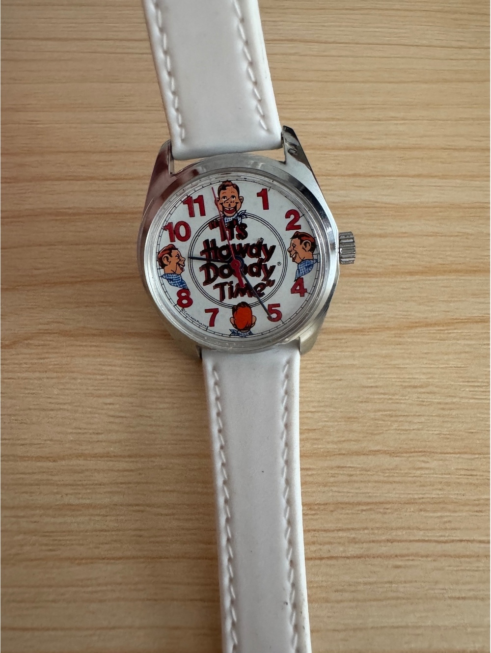 Vintage 1987 Howdy Doody 40th Anniversary Wrist Watch NBC KFS White Band